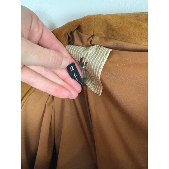 One Teaspoon Suede Leather Morrison Woodstock Festival Fringe Bolo Tie Shorts 12 - Picture 7 of 8